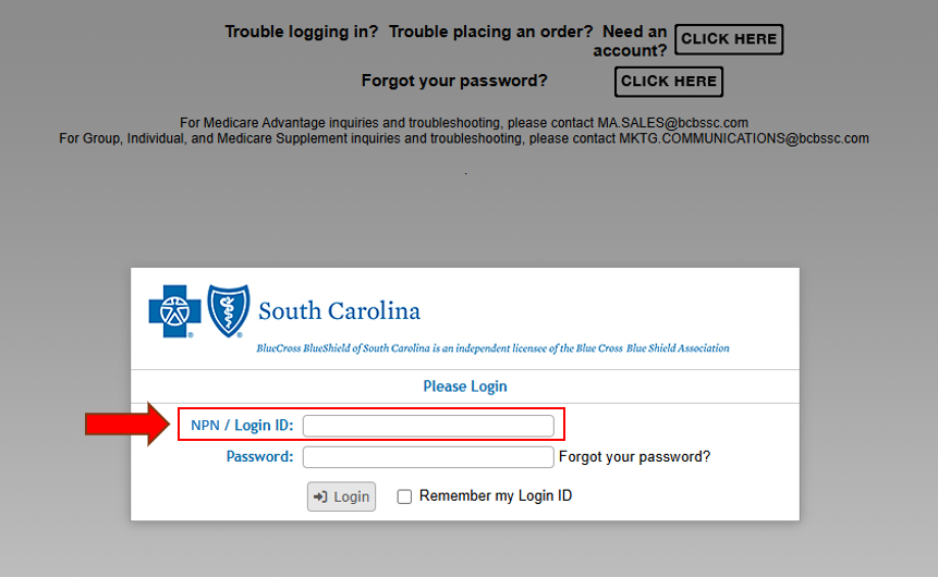 Storefront Login Page