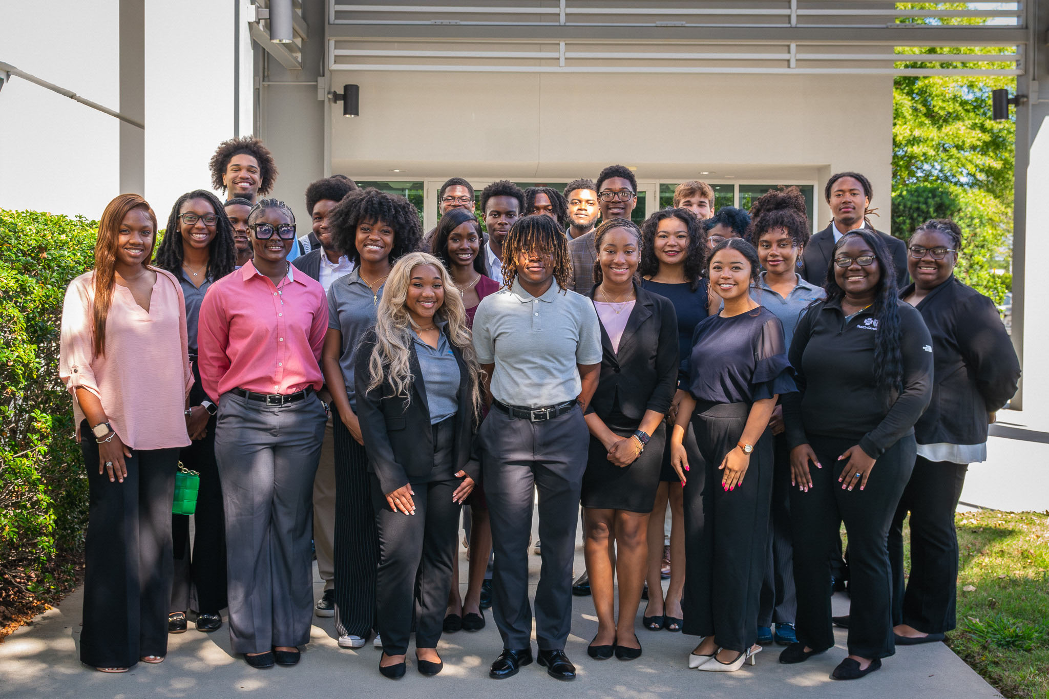 Blue Scholars 2025 stand together from Benedict College and Claflin University.